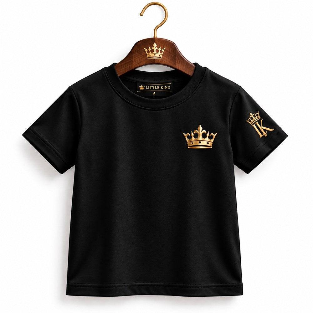 Camiseta Infantil LITTLE KING Coroa Minimal