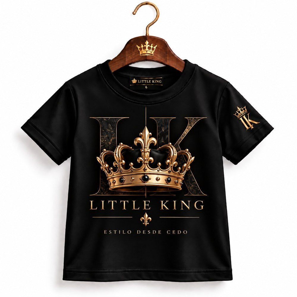Camiseta Infantil LITTLE KING Estilo Desde Cedo